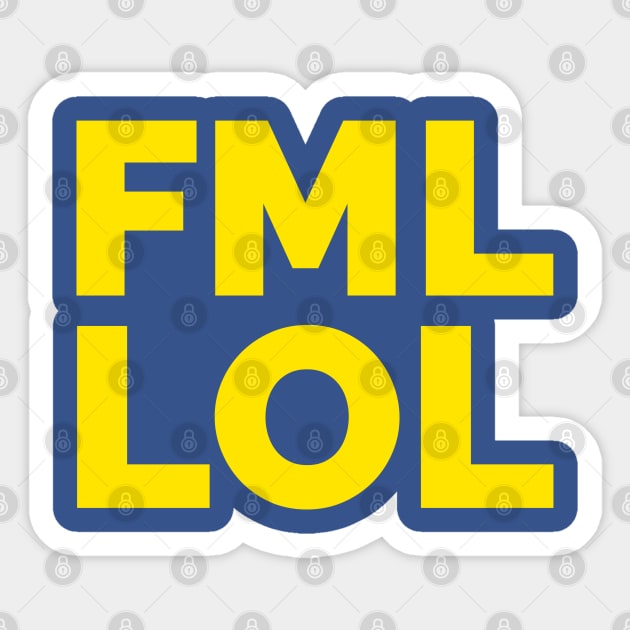 FML LOL Sticker by fakebandshirts